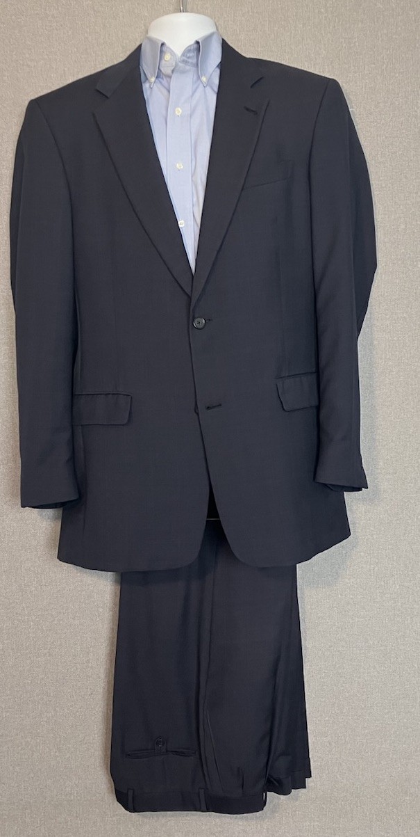 Hart Schaffner Marx Gold Trumpeter Wool Suit 41 Long / 34×30 USA Made Pleated