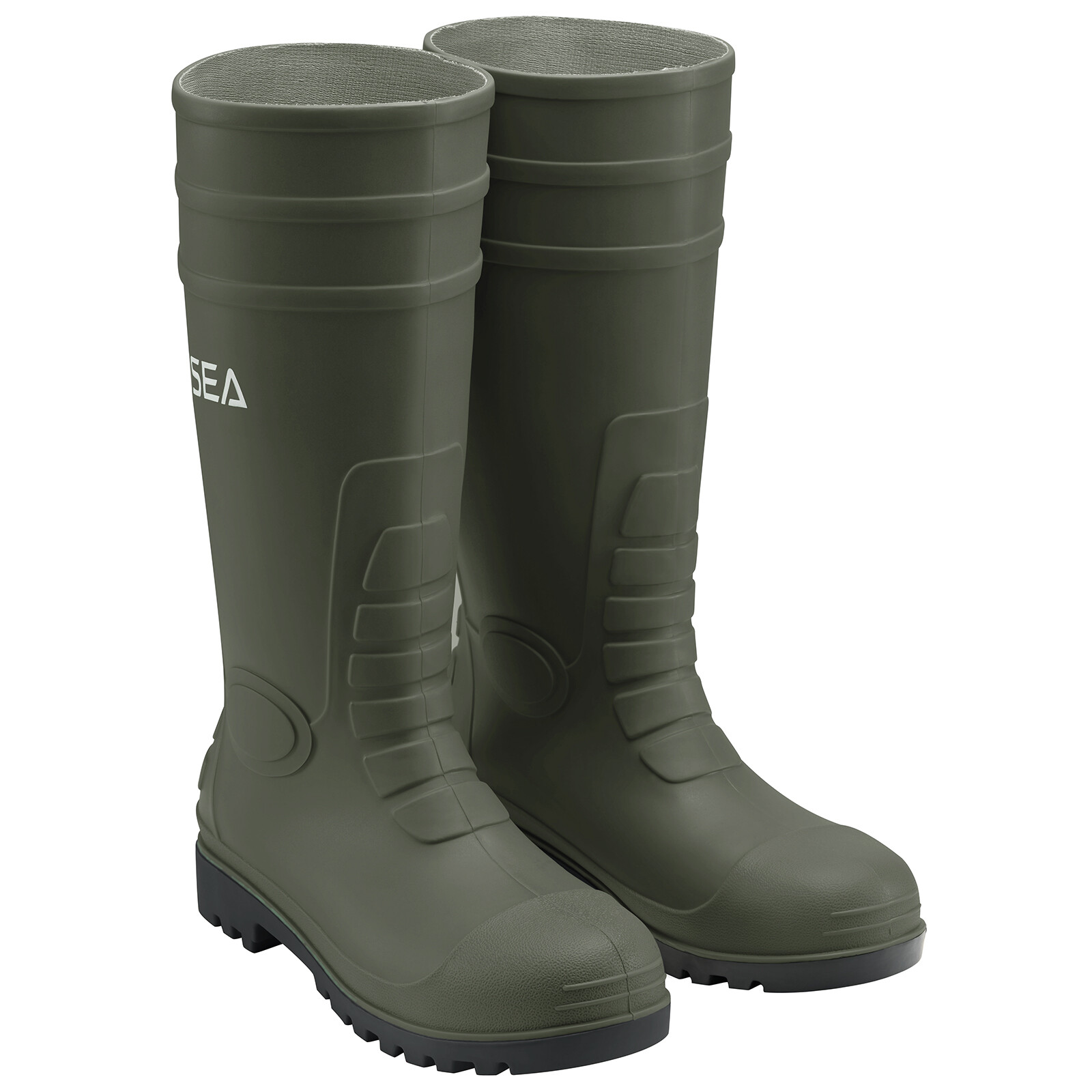 HISEA Men Rain Boots w/Steel Shank Waterproof Corrosion-Resistant Mud Work Boots