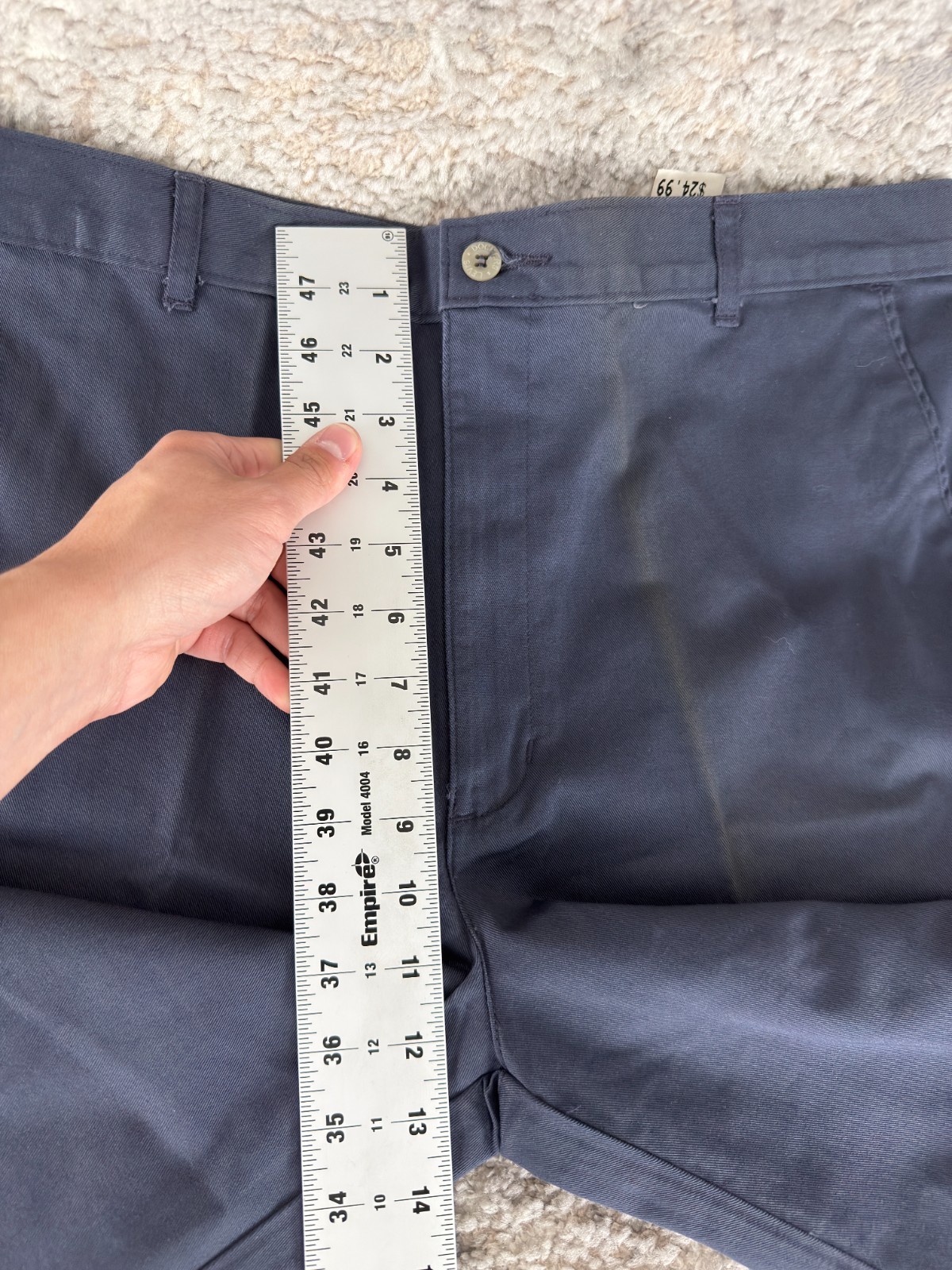 NEW Dockers Size W34 L29 Straight Leg Minimalist Pants Navy Button Zip NWT