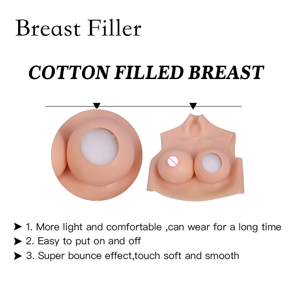 Silicone Crossdressers Breast Forms Chest Plates Drag Queen Mastectomy Enhancer