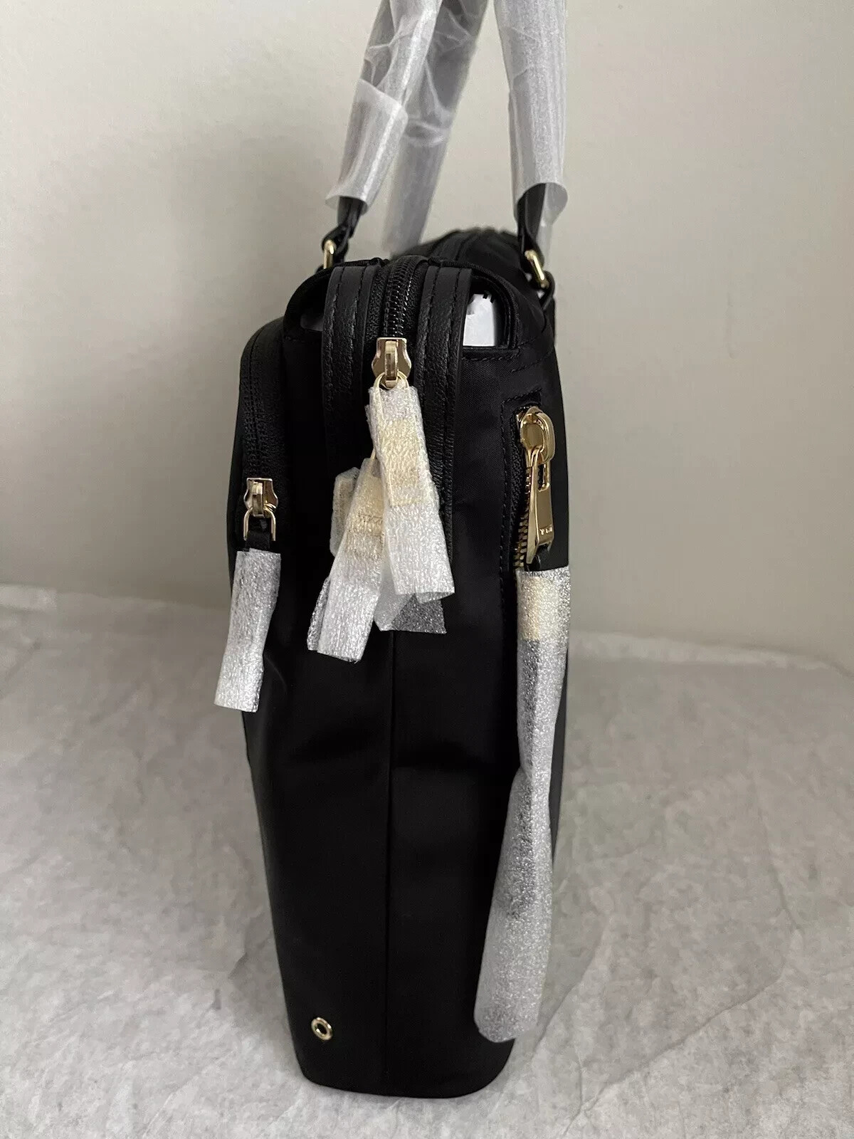 NWT Tumi Voyageur Kendallville Briefcase Bag $495 Black/Gold