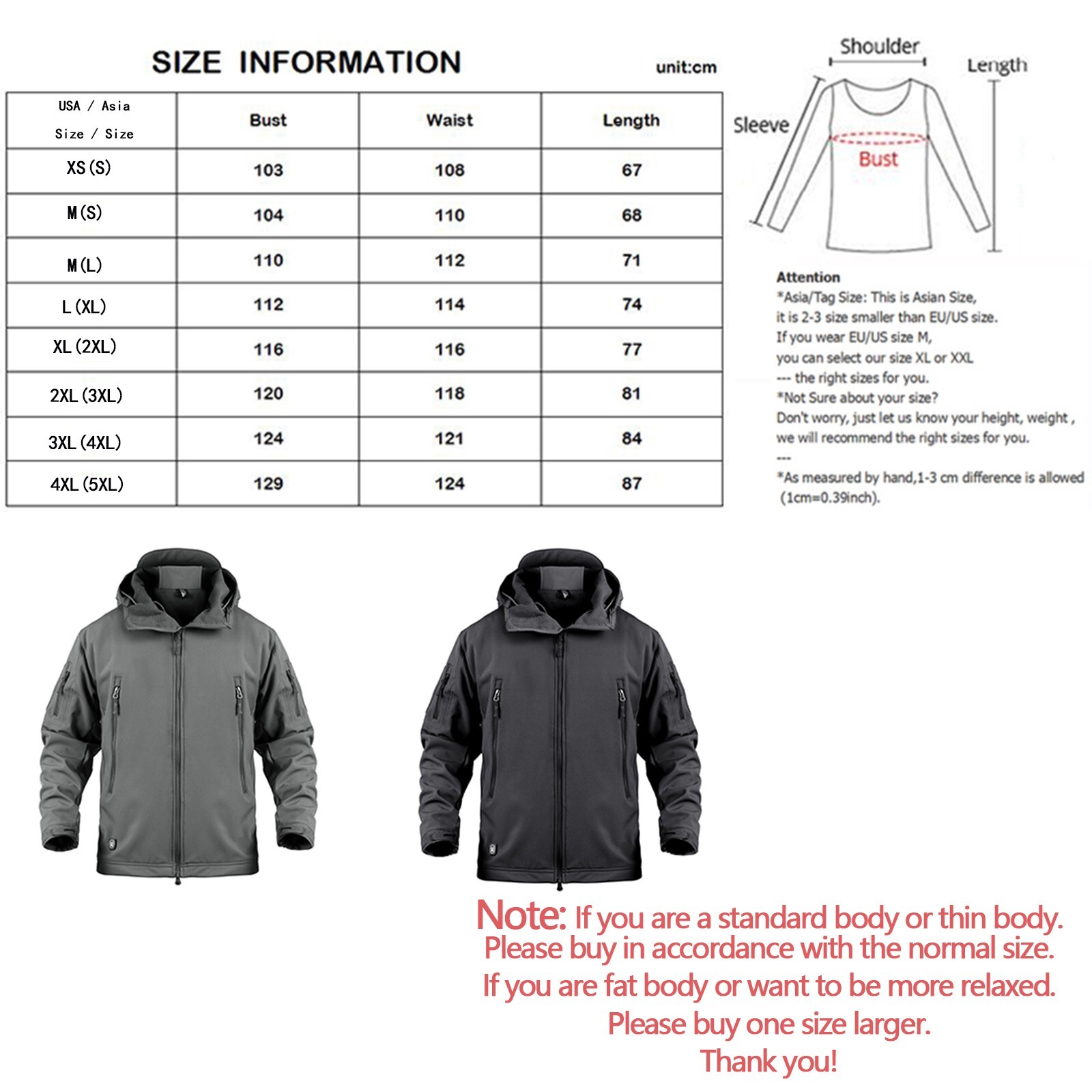 Mens Jacket Winter Military Tactical Waterproof Warm Soft Shell Windbreaker US