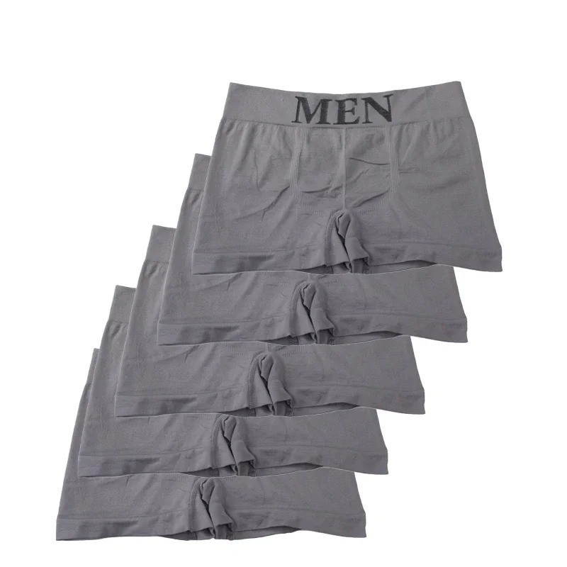 5 Pcs Men’s Boxer Briefs Breathable Soft Stretch Underwear High Elastic