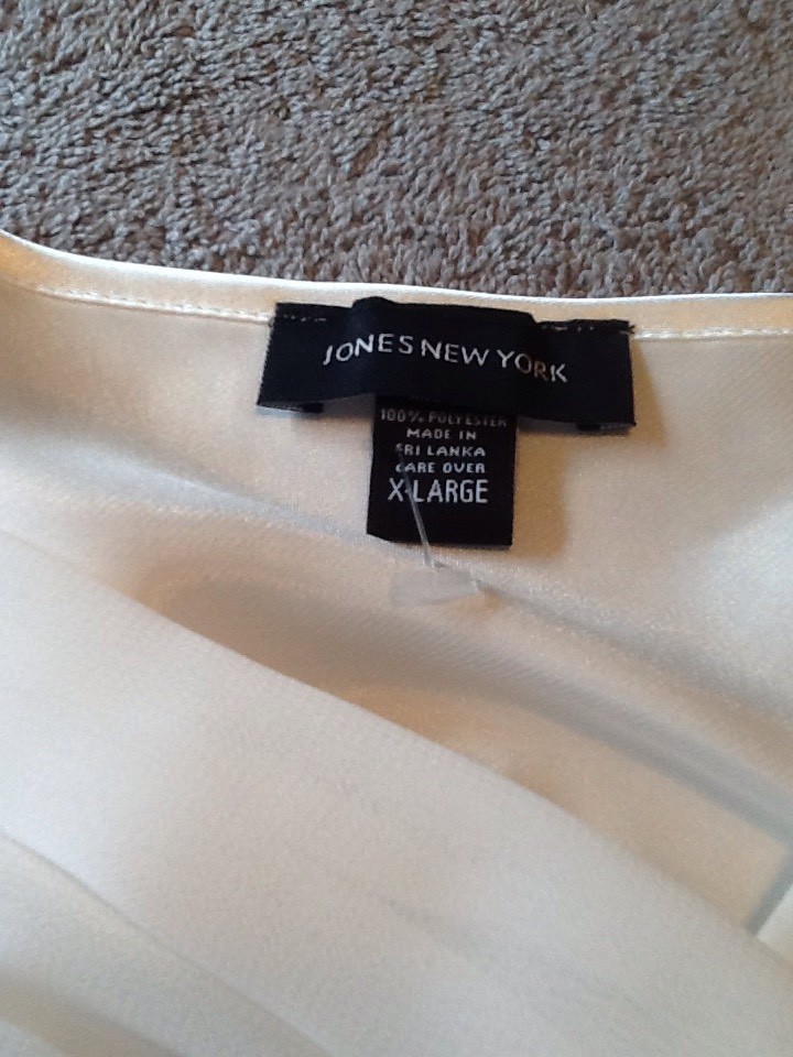 XL Jones Of NY Sexy Satin Chemise Ivory Bridal Holiday (fabric defects)