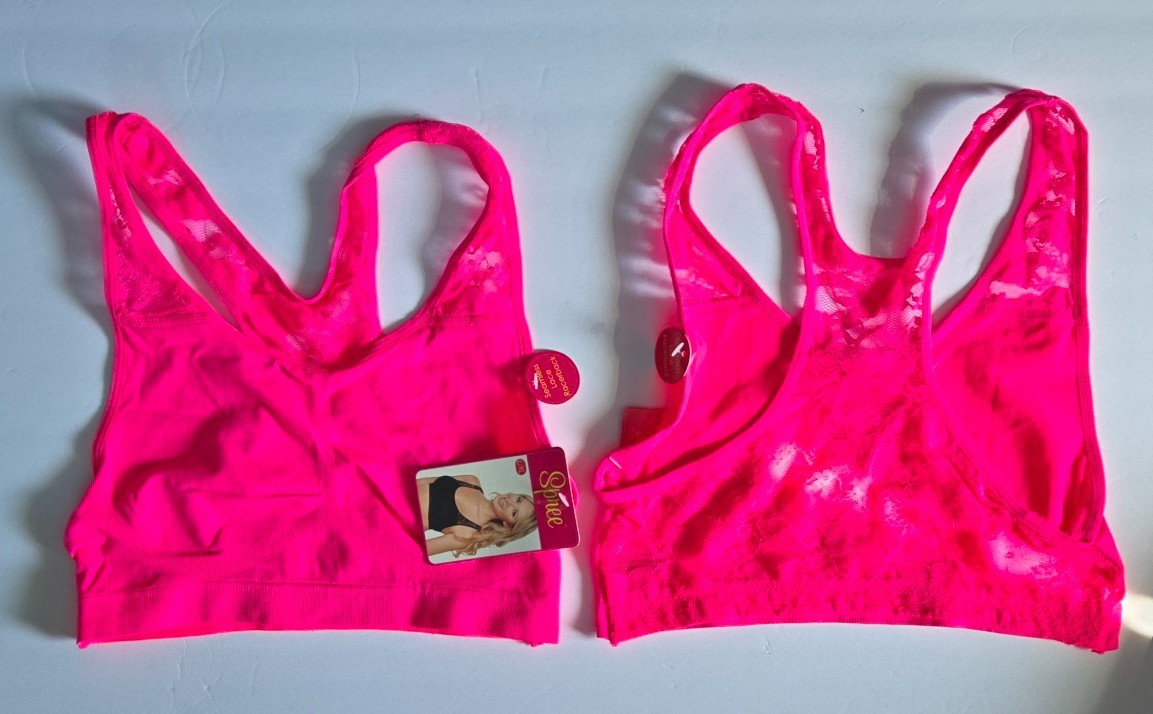 Bra Lace in Back Large/XL Hot Pink (2)