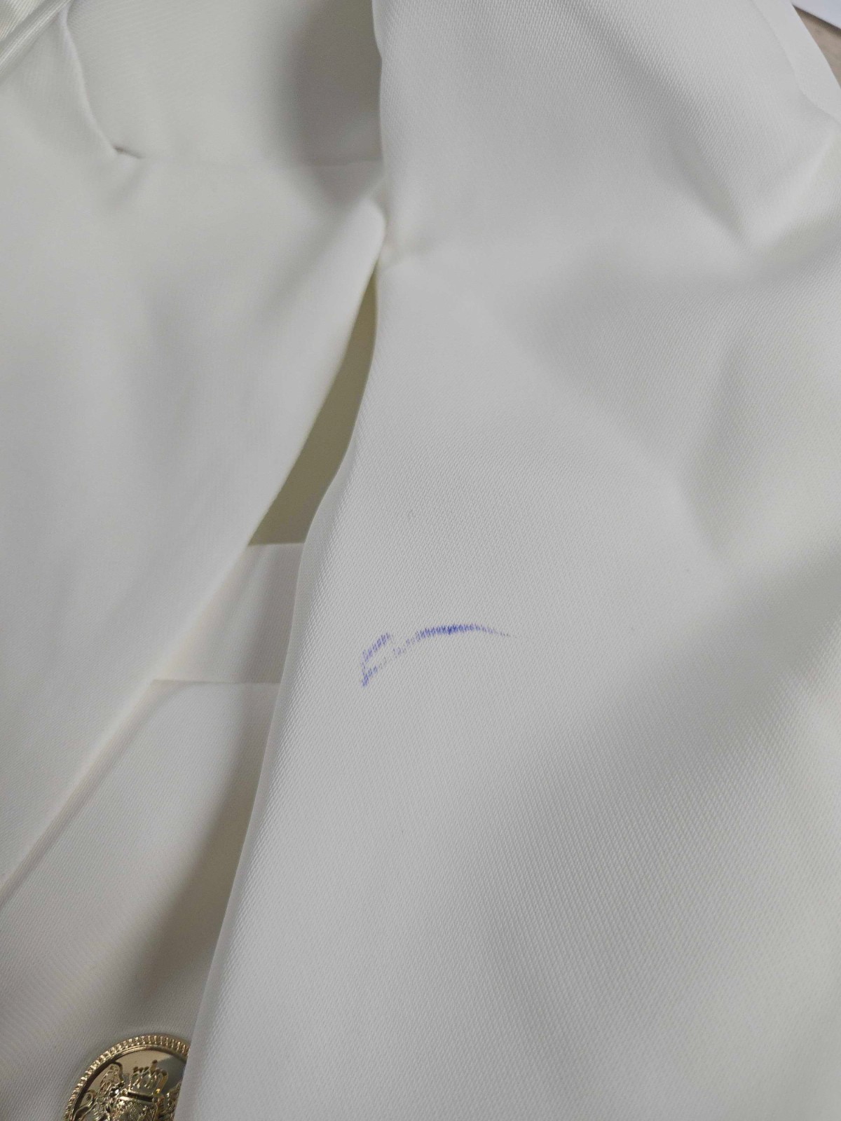Sasha Double Breasted Blazer White THE NOLI SHOP