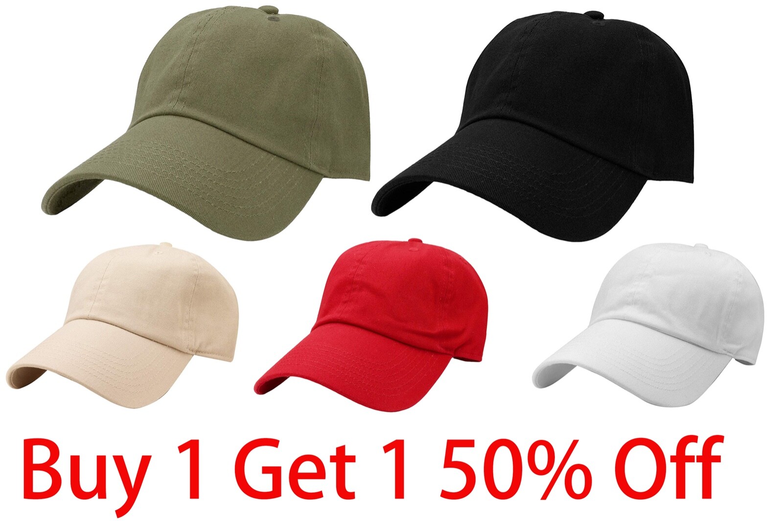 Baseball Cap Men Women Plain Solid Hat Classic Hat Adjustable Ball Dad Hat NEW