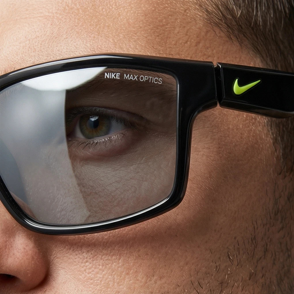 Nike Sunglasses Black Oval Reflective NIKE EV0940 001 65mm Legend