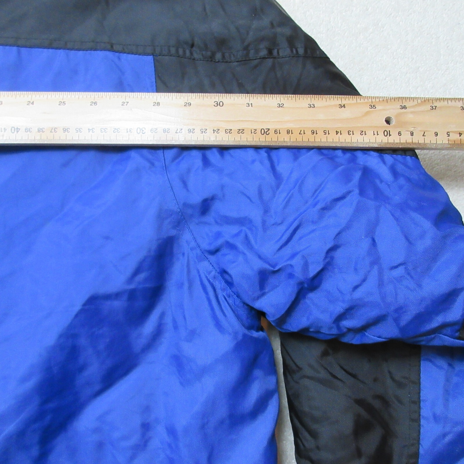 VINTAGE Starter Padded Jacket Mens 2XL Royal Blue Full Zip Insulated Pockets XXL