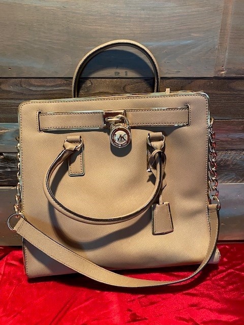 michael kors leather purse pre-owned