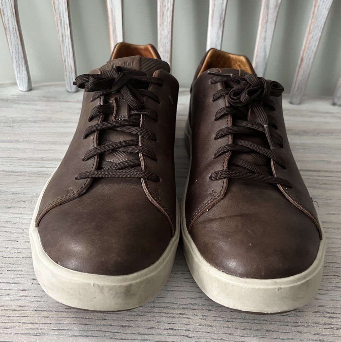 OluKai Lae’ahi Li ‘Ili Shoes Men’s Size 10 Brown Leather Casual Sneakers