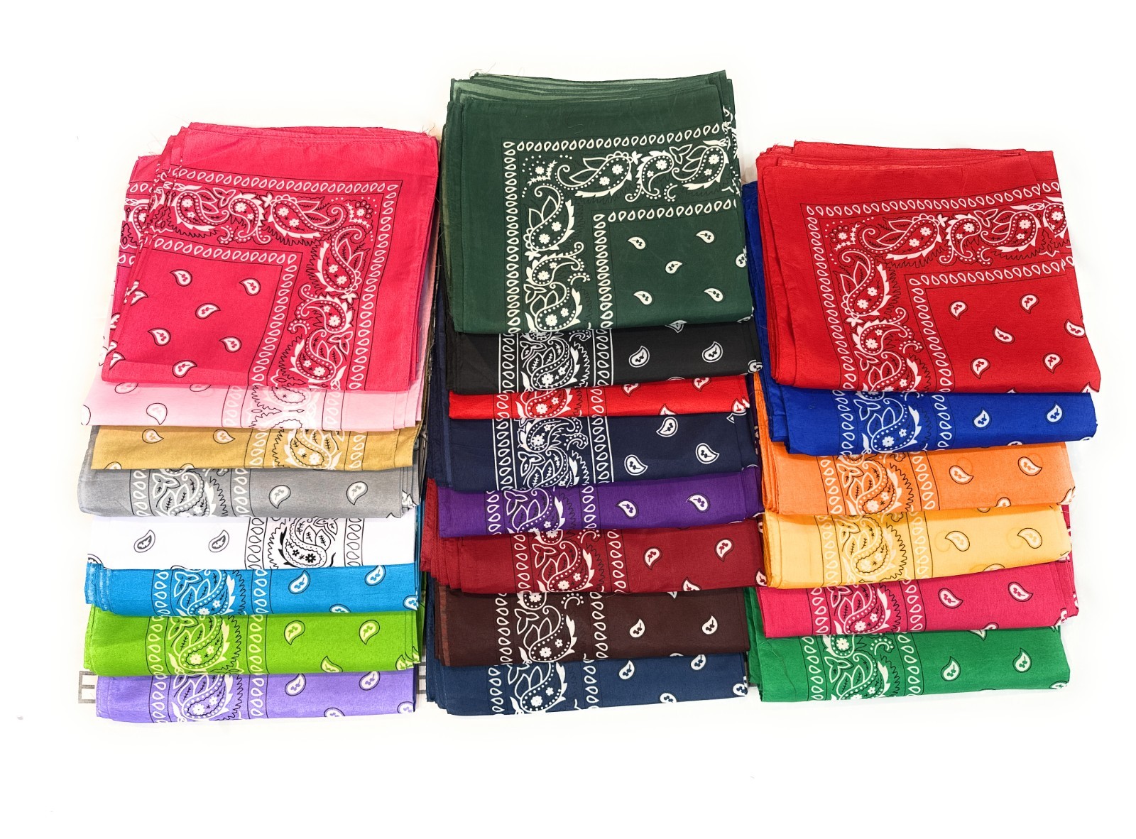 10 Pack Bandanas Paisley Print Cowboy Bandana Handkerchiefs