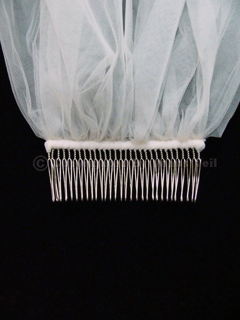 1T White Bridal Cathedral Length Pencil Edge Wedding Veil