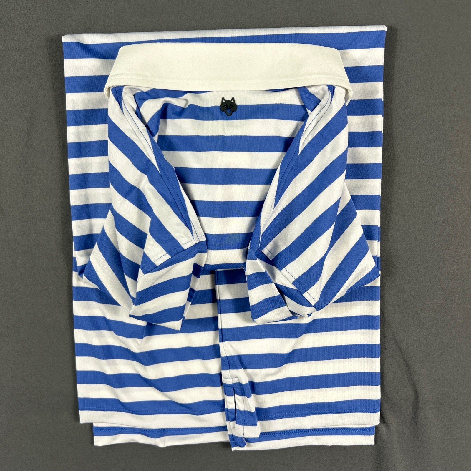 Greyson Golf Shirt Polo Kissimmi Striped XXL Blue White Polyester NWT MSRP $118