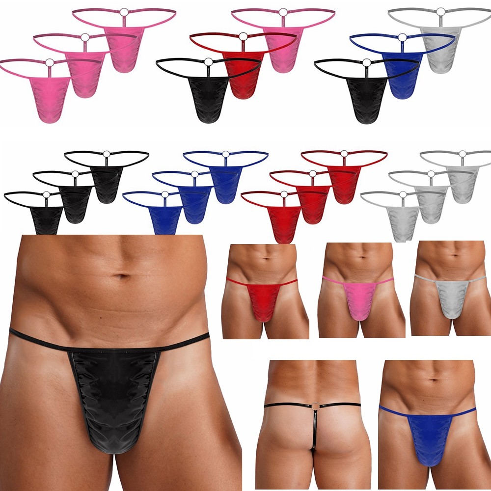 3X Men Bikini Briefs Jockstraps Panties Tanga Underwear Micro Bulge Pouch T-back
