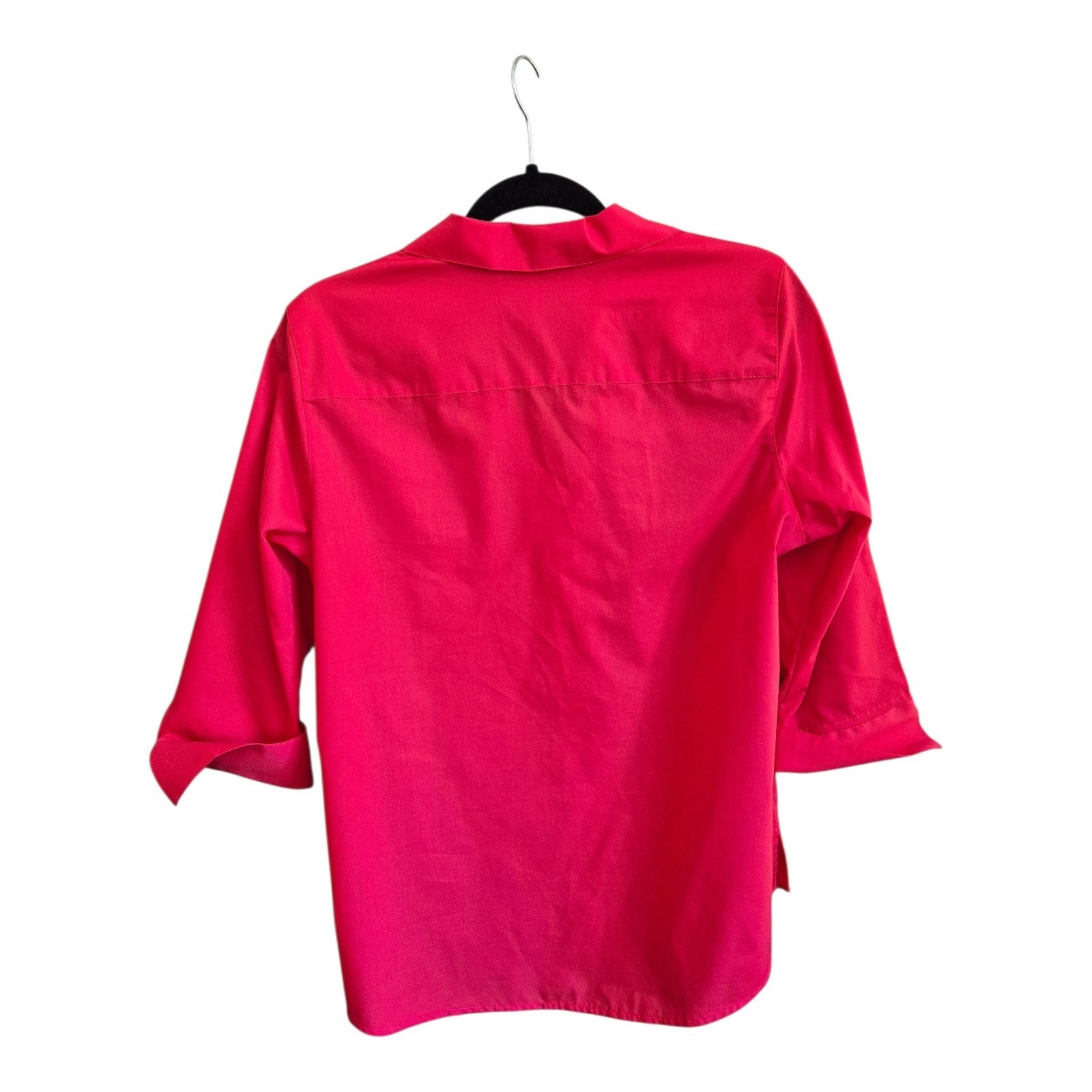 Foxcroft Red, Wrinkle Free, Size 10 Shaped, 3/4 Sleeves