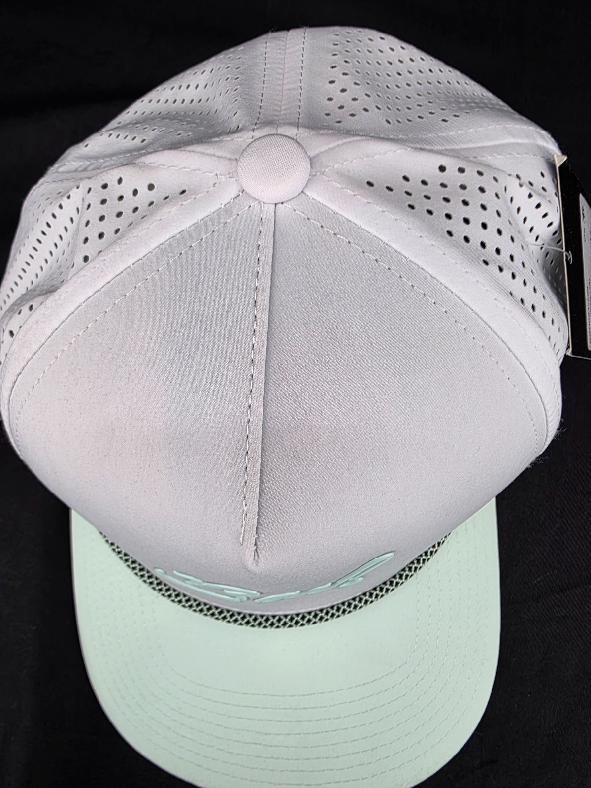 NEW Bad Birdie Active Bad Hat Minty Fresh White Polyester Snapback Golf Hat OSFM