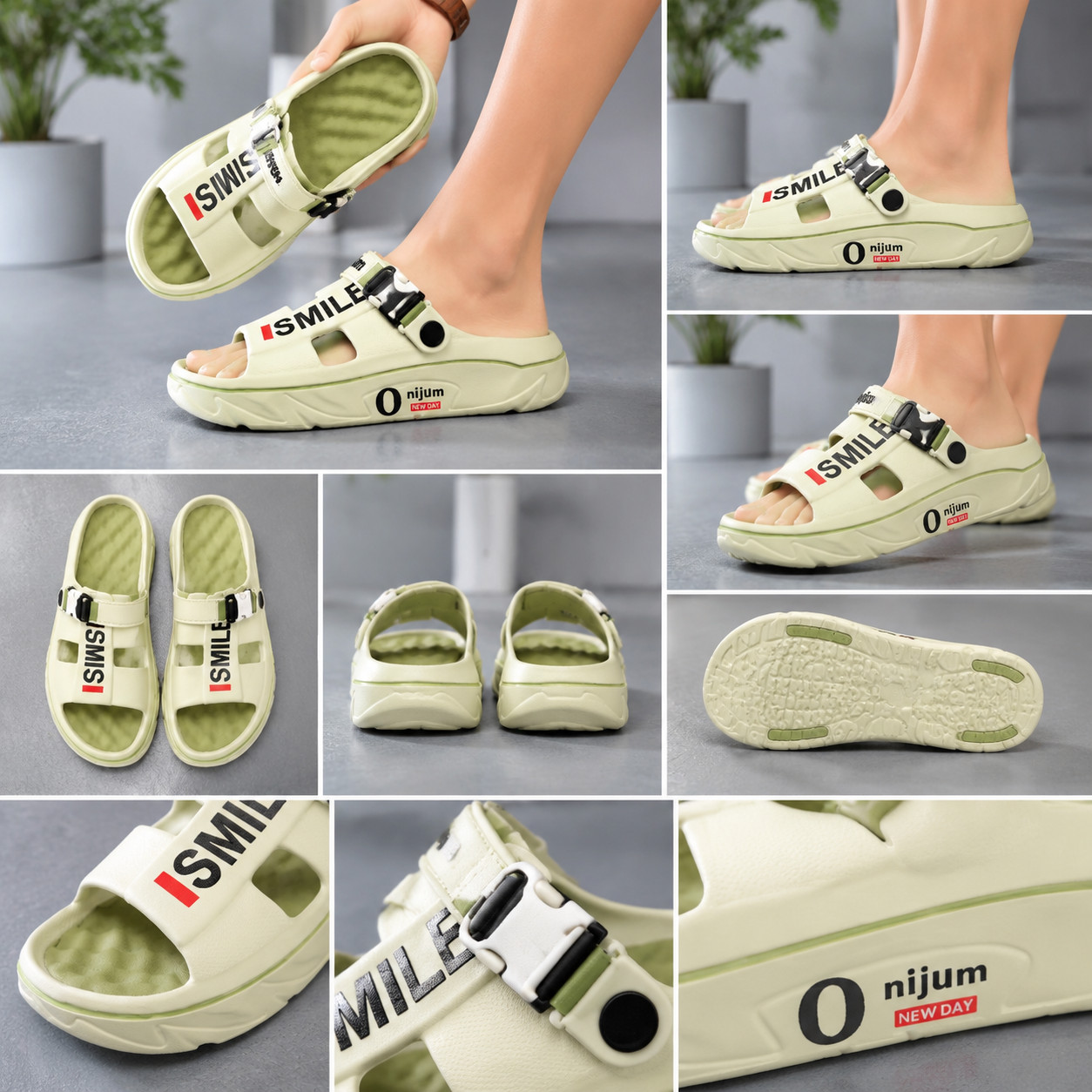 Men’s EVA Massage Slippers Arch Support Soft Anti Slip Indoor Outdoor Sandals
