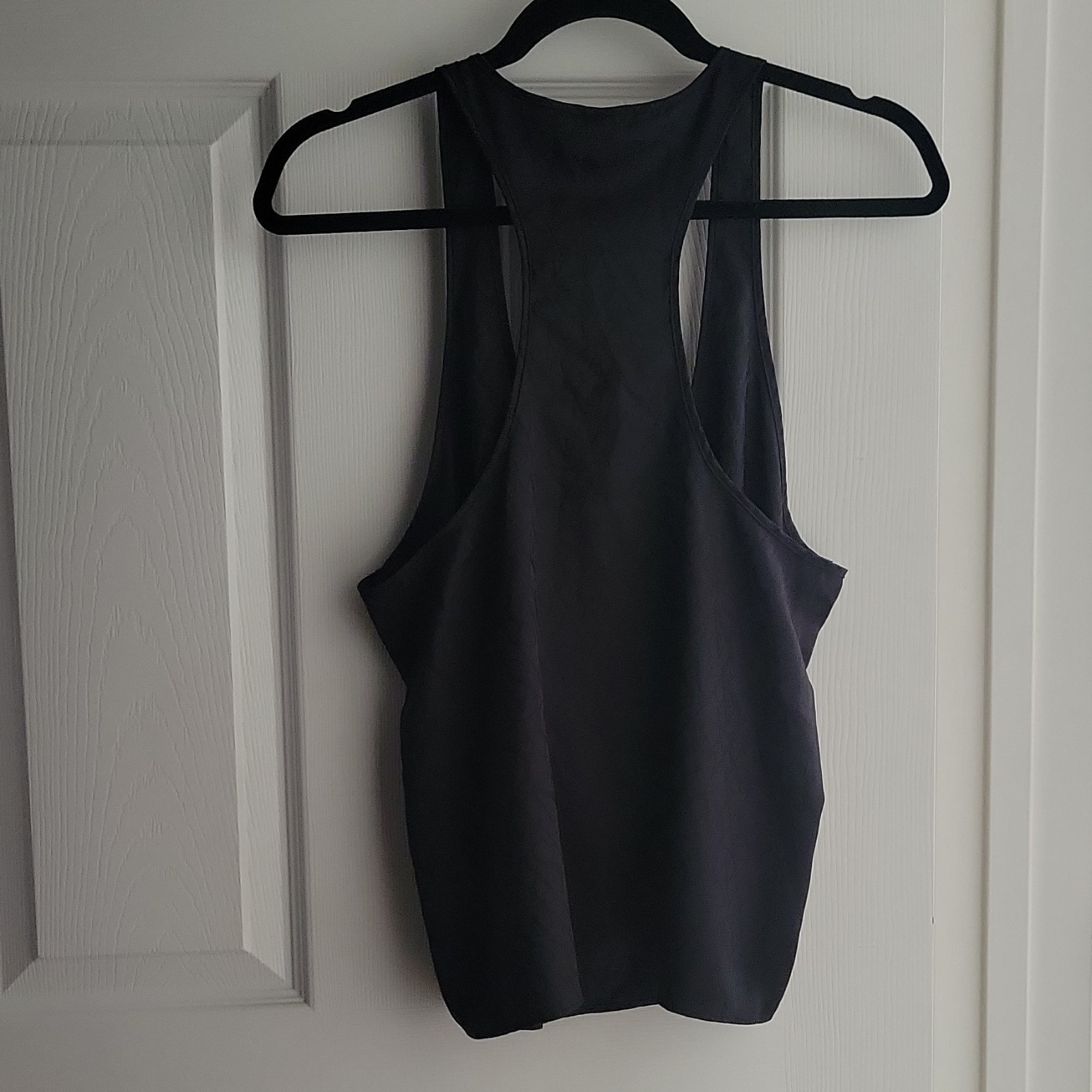 Victoria’s Secret Women’s Black Monogram Satin Polyester Scoop Neck Tank Top M
