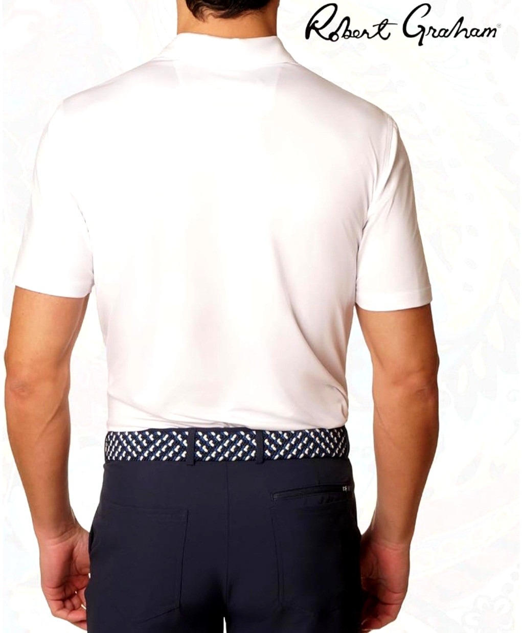 NEW ROBERT⛳️GRAHAM, MENS SIZE XL, MARTINI🍸TIME PERFORMANCE🌞UV⚪️POLO-MSRP$98.00