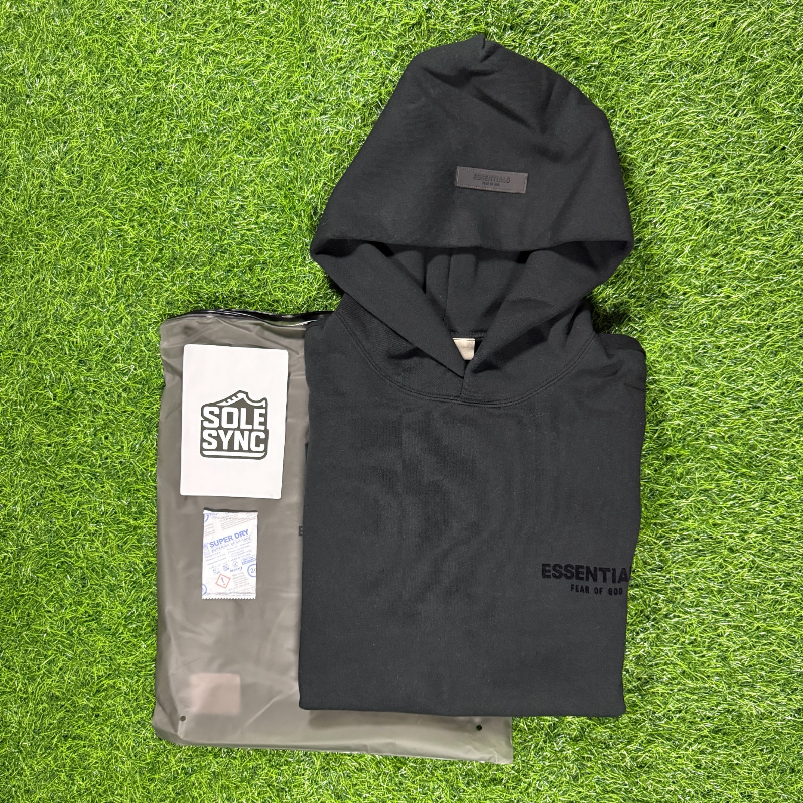 Fear of God Essentials Hoodie SS22 Stretch Limo Black – 100% Authentic (XXS-XXL)