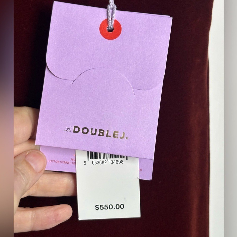 NWT LA DoubleJ Rich Coat 24-7 Velvet Solid Pants in Terracotta size S