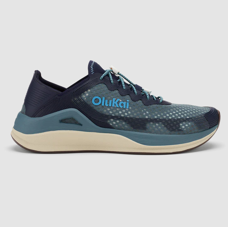 NEW 100% OluKai Ahi Men’s Storm Trench Blue Marine Shoes Quick Dry Fishing Shoes