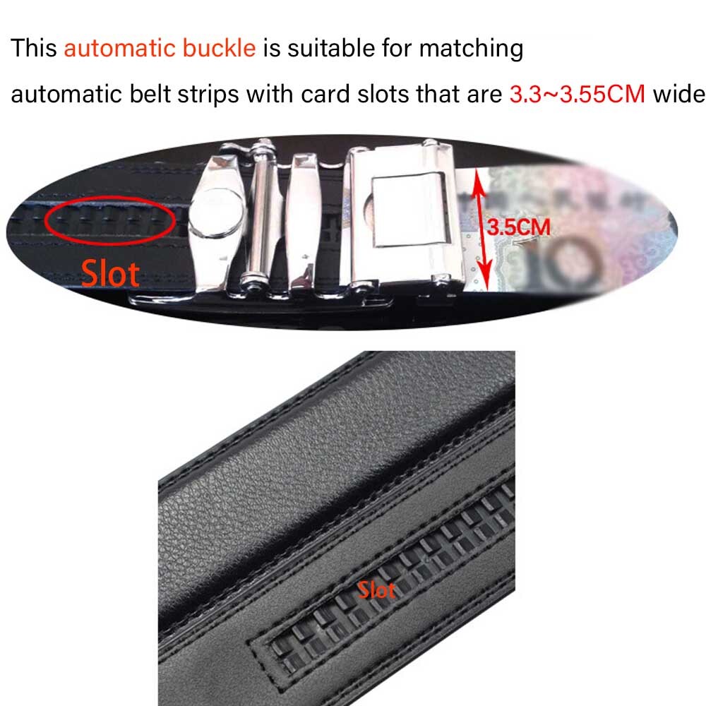 Classic Men’s Automatic Slide Buckle Replacement Rectangle Ratchet Belt Buckle