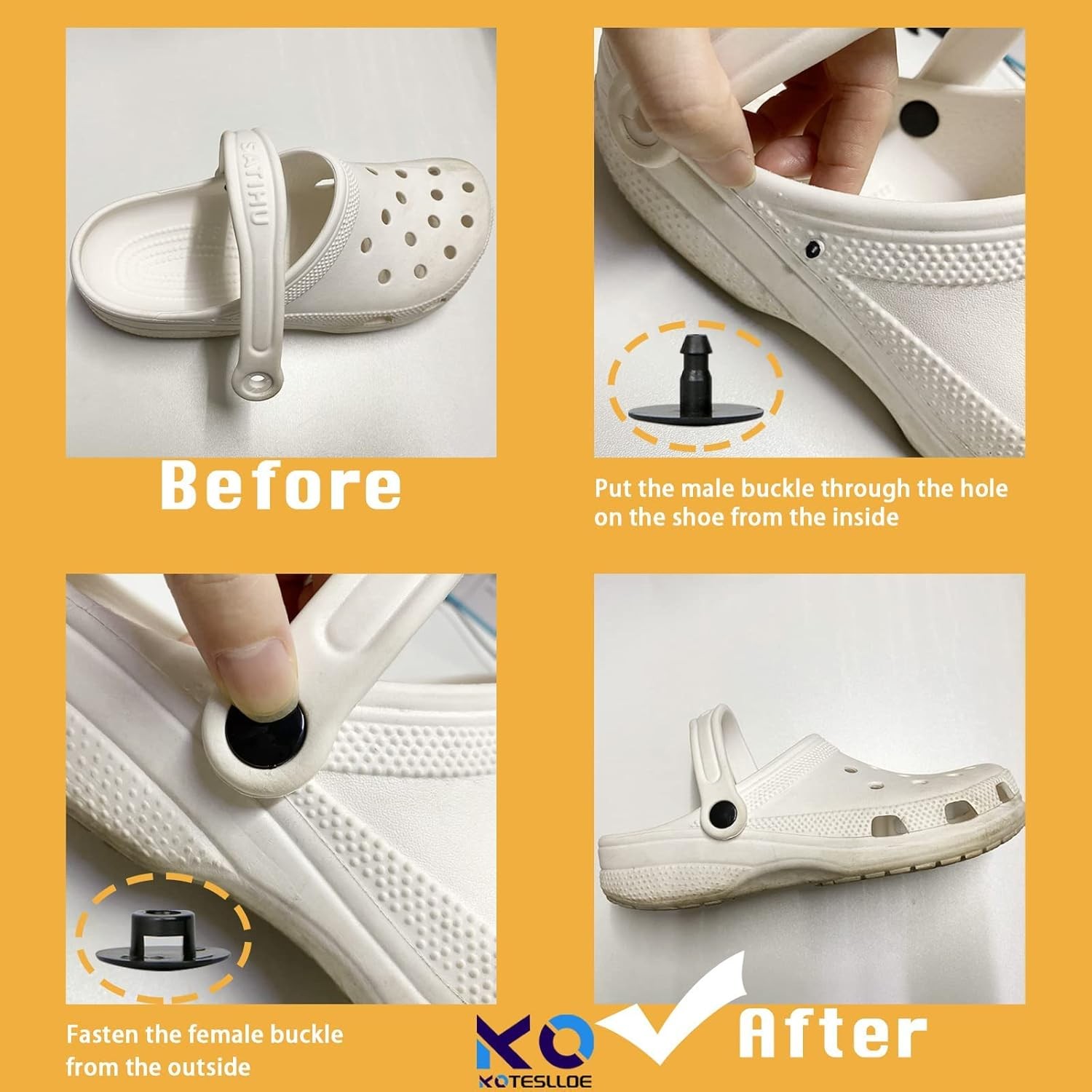 8 Sets Crocs Replacement Rivets Parts for Crocs