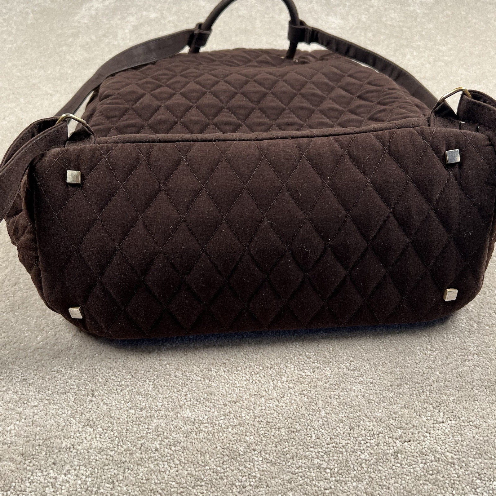 Vera Bradley BackPack Quilted Brown Essential Classic Cotton School Casual
