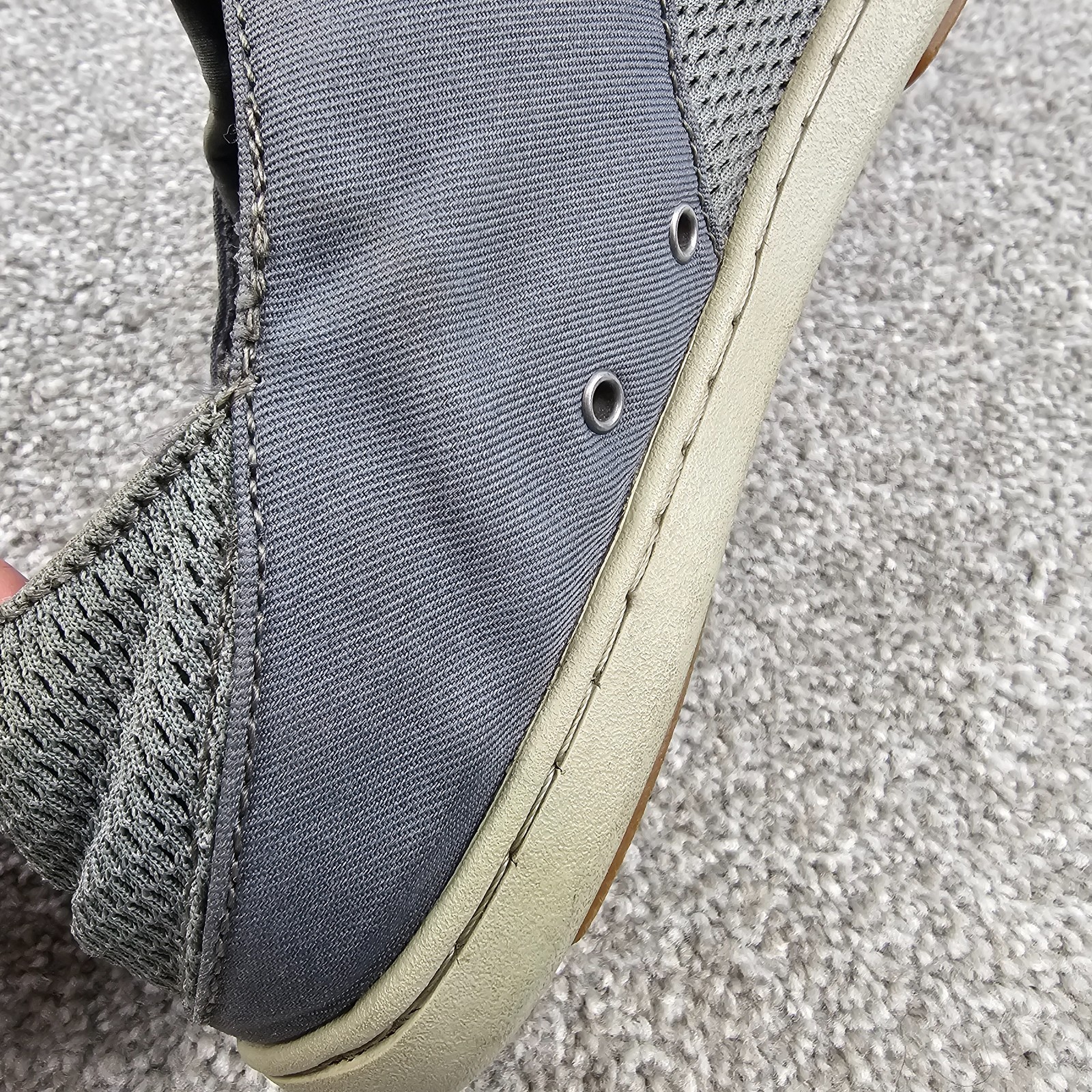 Olukai Nohea Moku Shoes Gray Mesh Slip On Causal Boat Mens Size 9