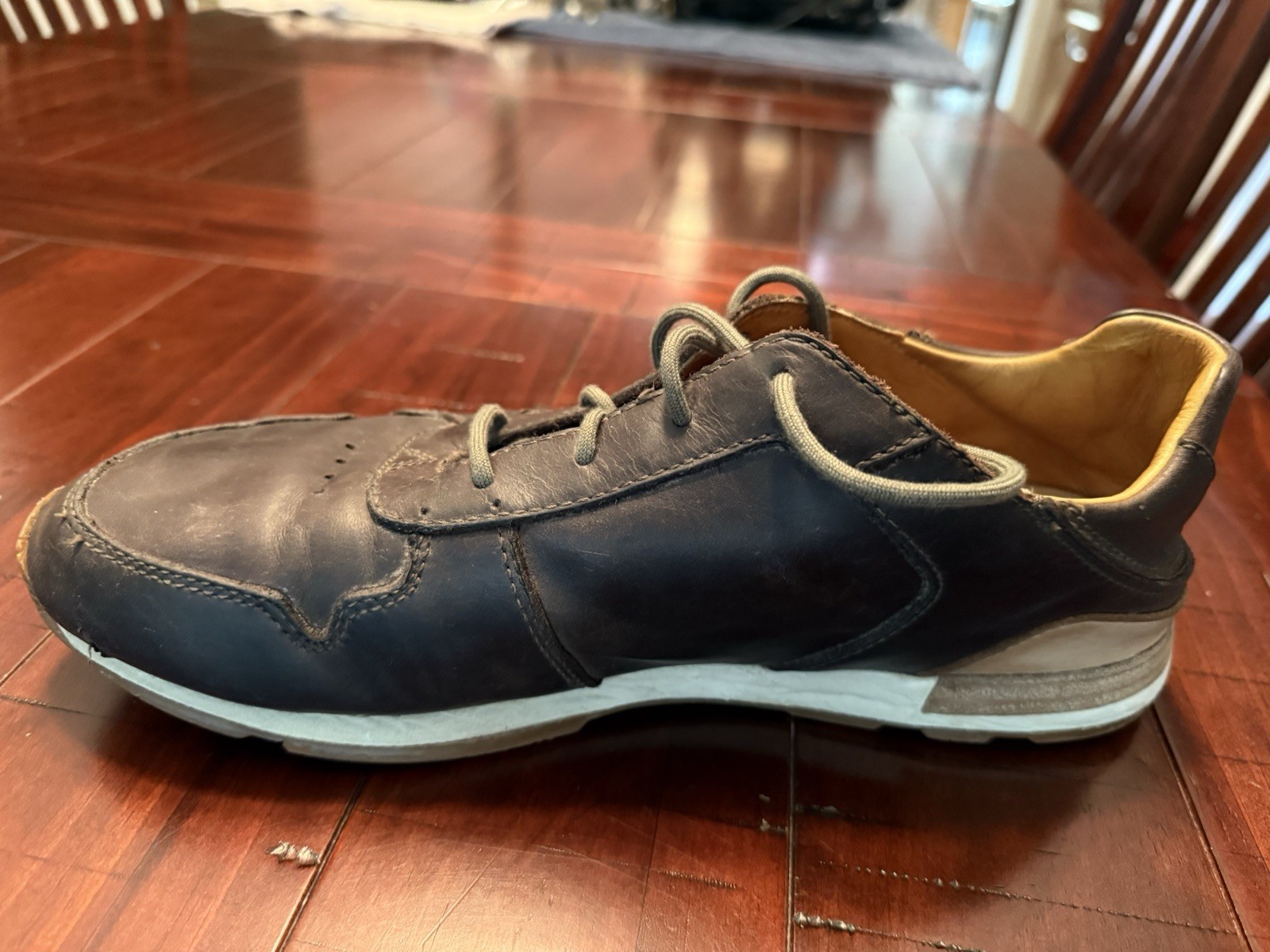 Olukai Huaka’i Li Leather Shoes Sneakers Brown Casual Men’s Size 11 US / 44 EU