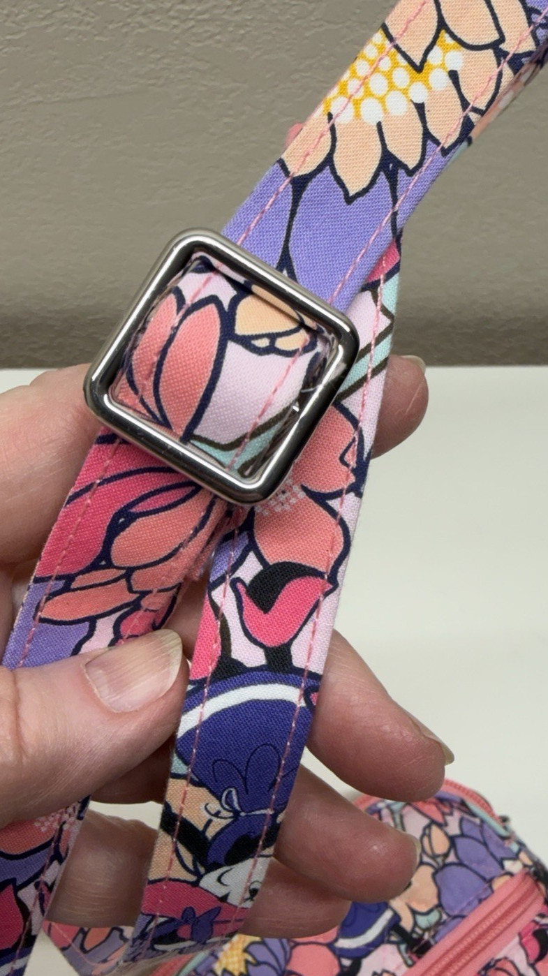 NWOT Vera Bradley Disney Minnie’s Garden Party Triple Compartment Crossbody Bag