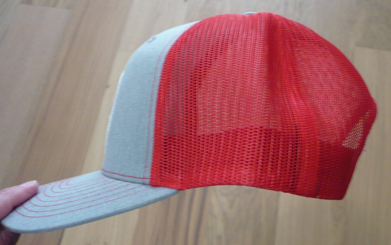 Unique Trucker Snapback Hat Cap Richardson 112 Red Grey Blue Logo Patch Mesh