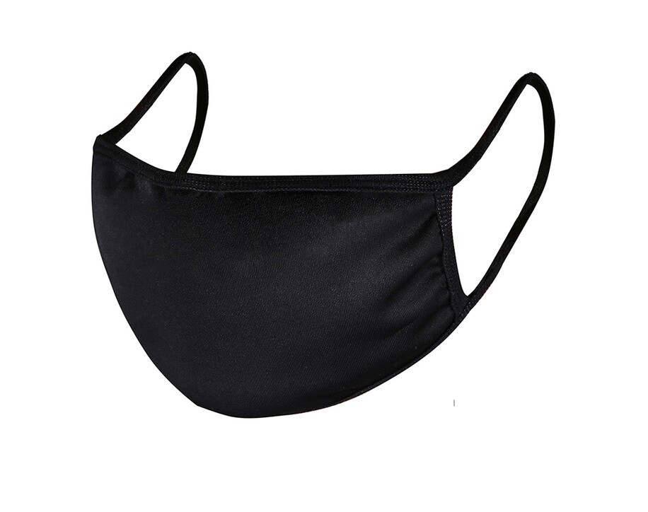 2X Black Organic Cotton Face Mask Reusable Washable Cover Masks Cloth Men Women