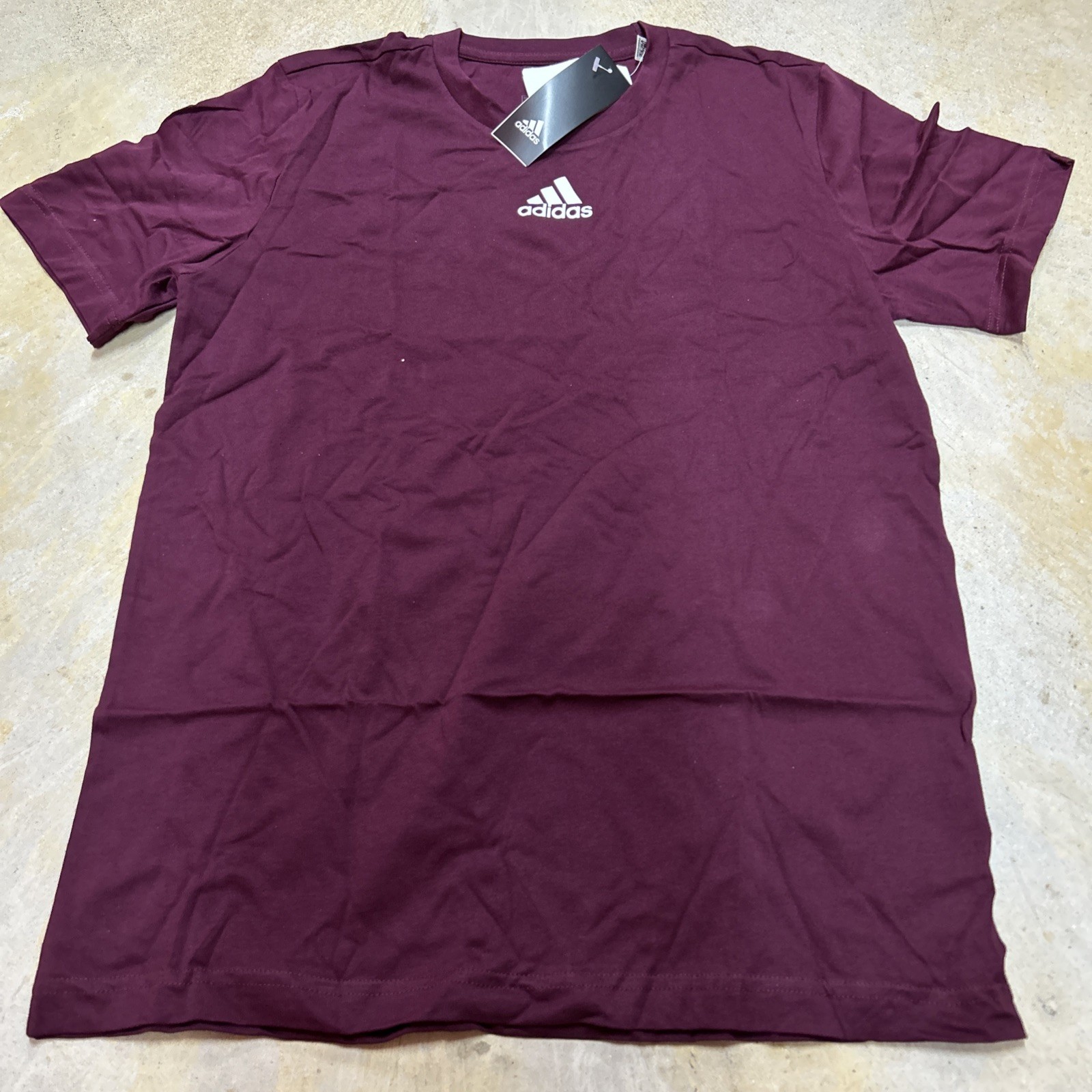Adidas Mens Fresh Short Sleeve Cotton Tee Maroon HG0707 Men’s Size 2XL – NWT