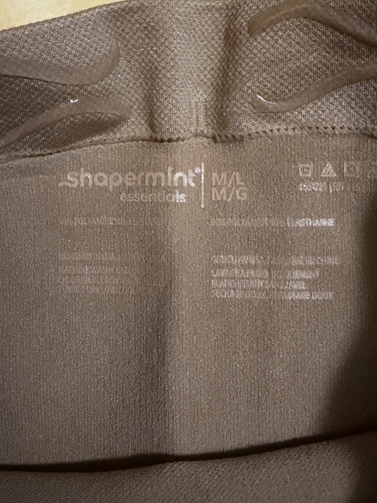 Shapermint High Waisted Shaper Shorts Womens Medium/Large Tan Tummy Control