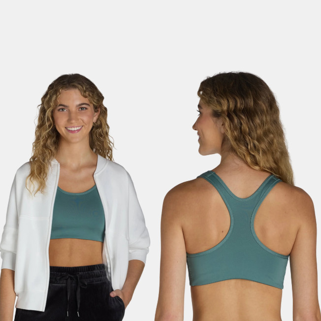 N.W.T Avia Women’s Teal Racerback Medium-Support Pullover Style Sports Bra (Med)