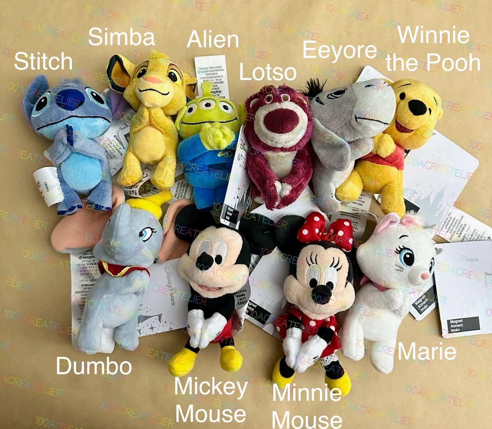 Disney Parks Small Magnet Hands Plush Pal