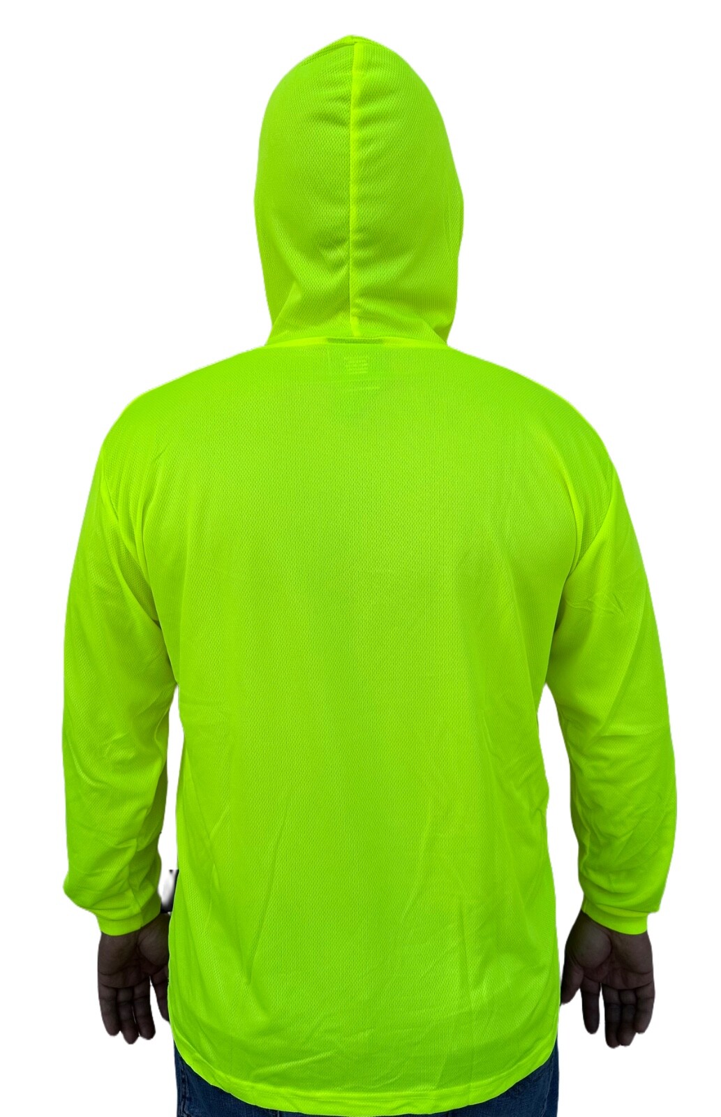 Hoodie Yellow High Visibility Shirt / Air Cooling Flow w/ UV Protection