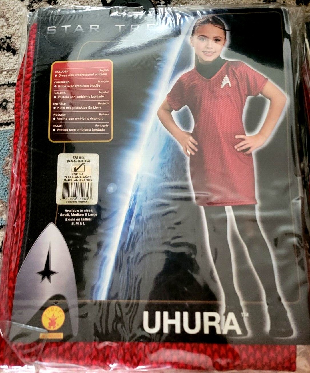 Star Trek Kids – Rubies Costumes Kirk, Scotty, Spock, Lt Uhura – Use Drop Down