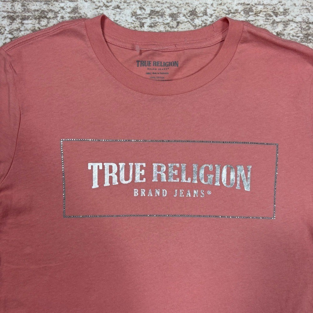NWT True Religion Embellished Tee Size L Y2K Streetwear Casual