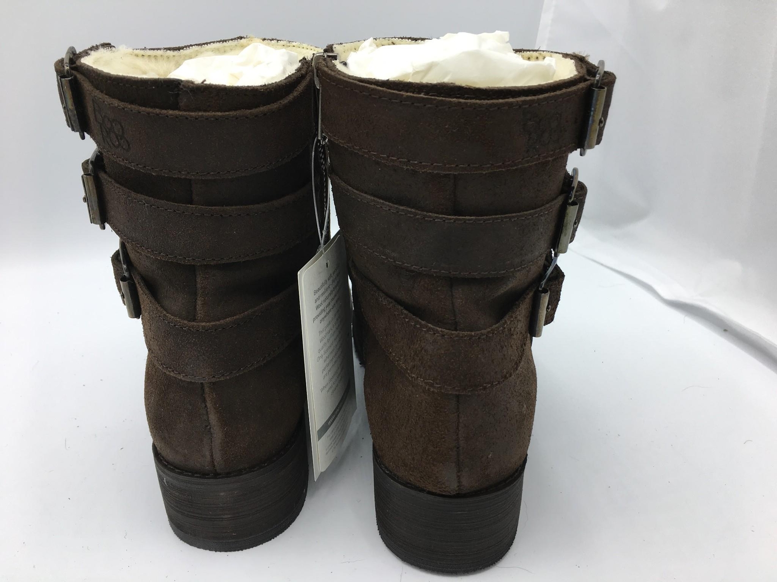 BooRoo Women’s Jules Ankle Boots (1390,1393) Dk Brown Oiled Suede Ret. $125