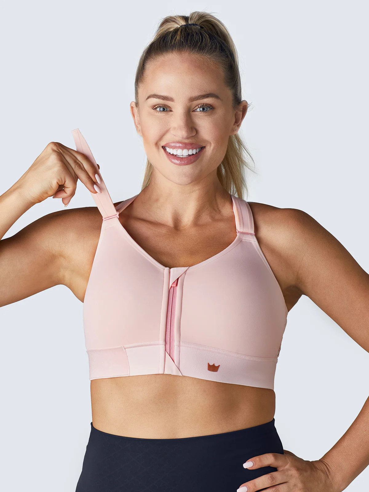 SHEFIT FLEX Sports Bra 1Luxe Blush High Support Workout Athletic Gear