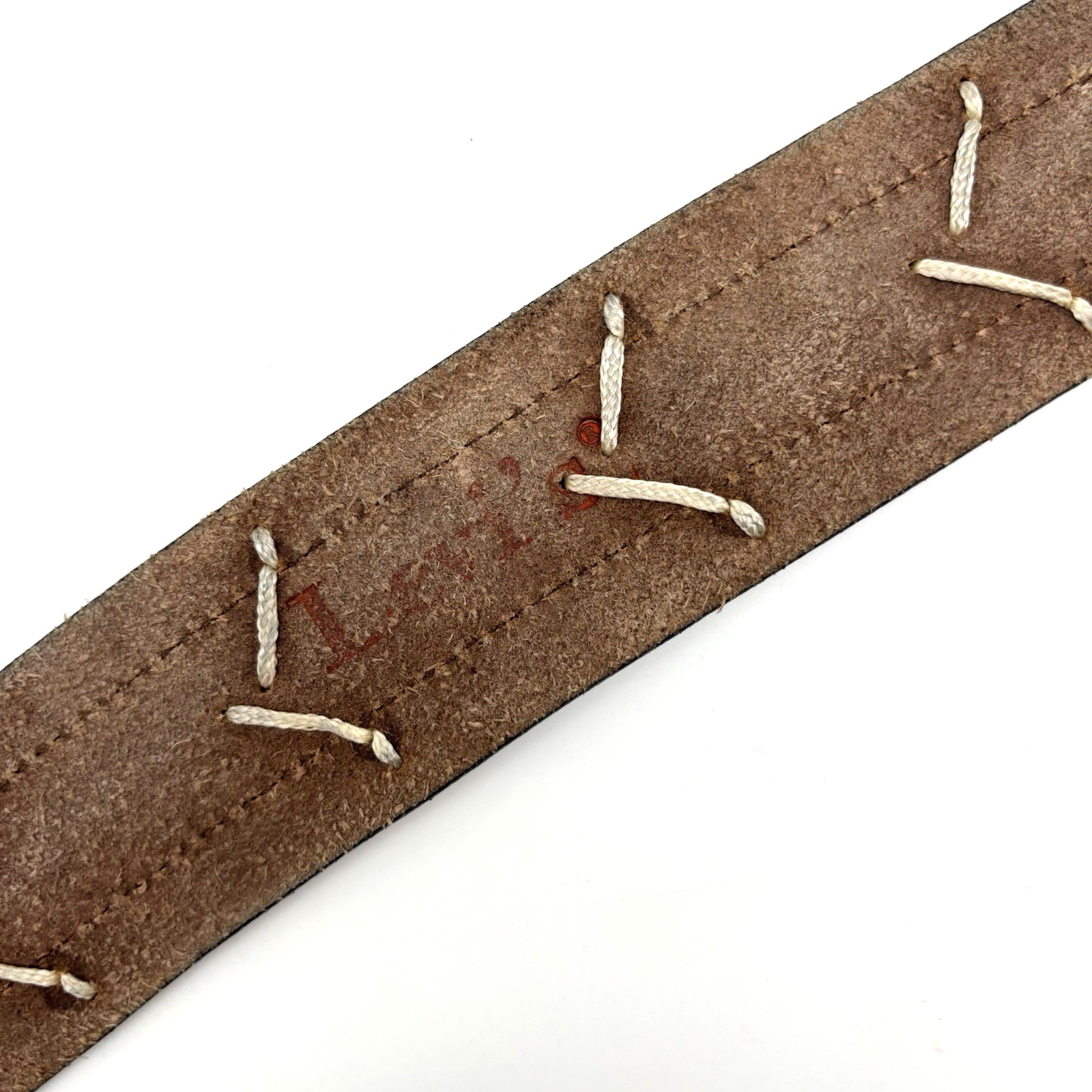 Vintage Y2K Levi’s Two-tone Genuine Leather Chevron Segments Western Belt 30-34″