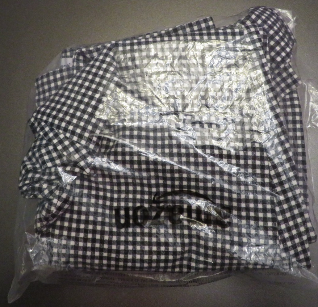 NWT Amazon Essentials Womens white gingham pantsblack white checkered size 12