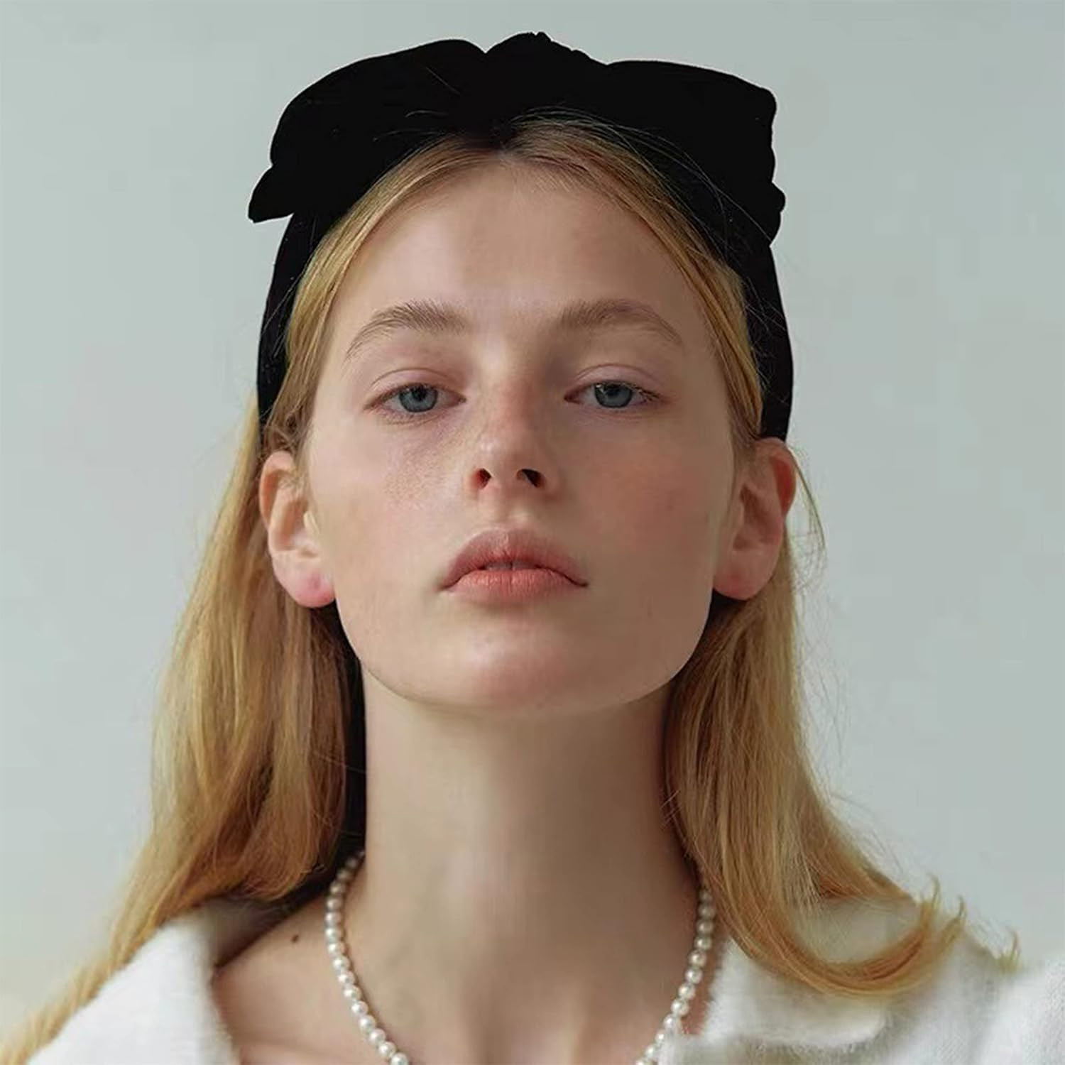 Dainty Black Velvet Knot Bow Turban Wide Headbands Yoga Thick Headbands Wide Hai