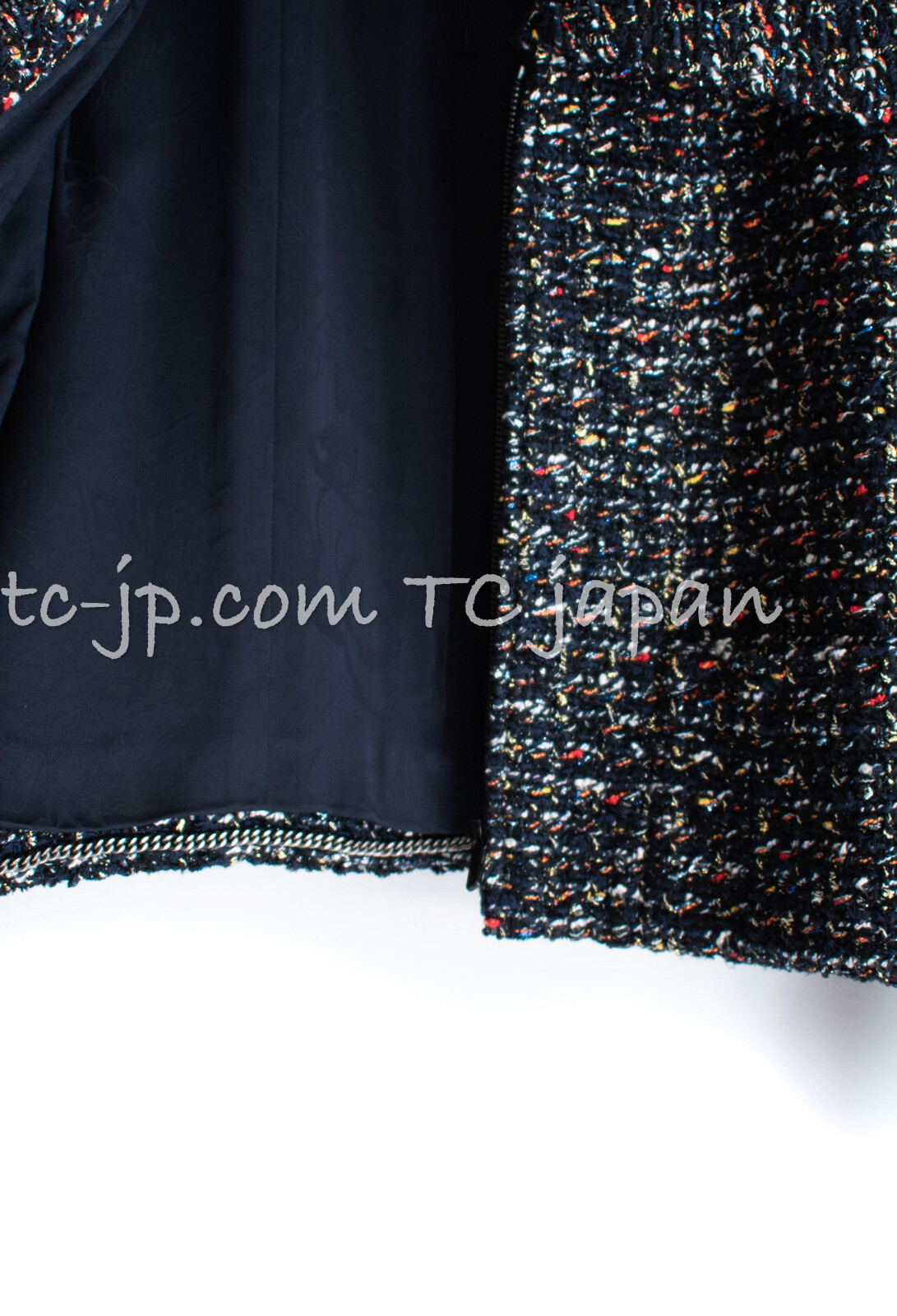 $4.8K CHANEL 15A Black Multicolor Cotton Zipper Fantasy Tweed Jacket 40 US8
