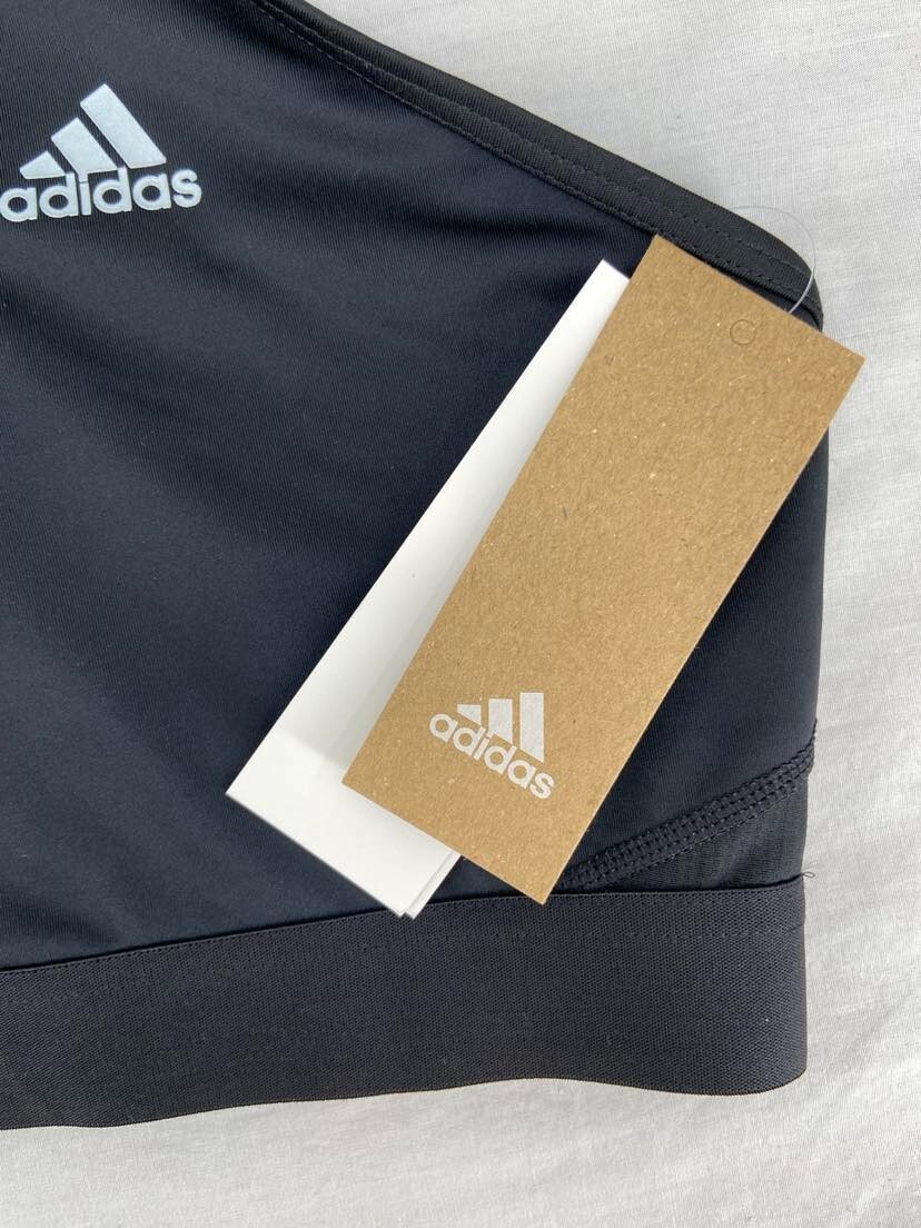 NEW Adidas Black Aeroready Alphaskin Racerback Elastic Band Sports Bra Women’s L