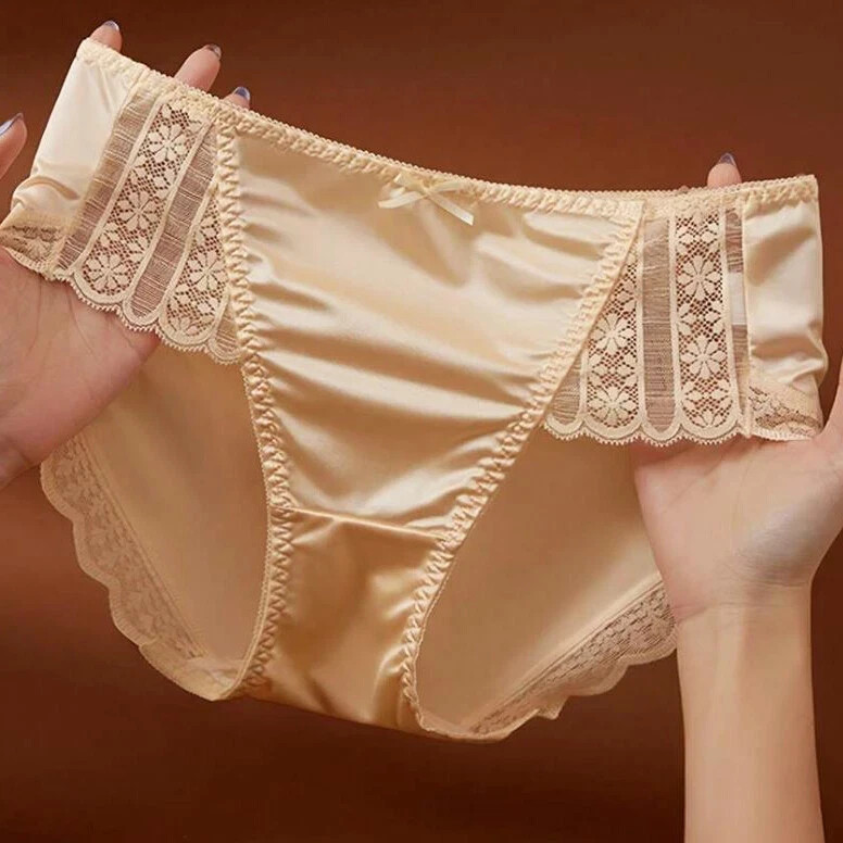 Lace Women Sexy Bikini Panties No Show V Cut Mesh See Through Underwear Pack XL